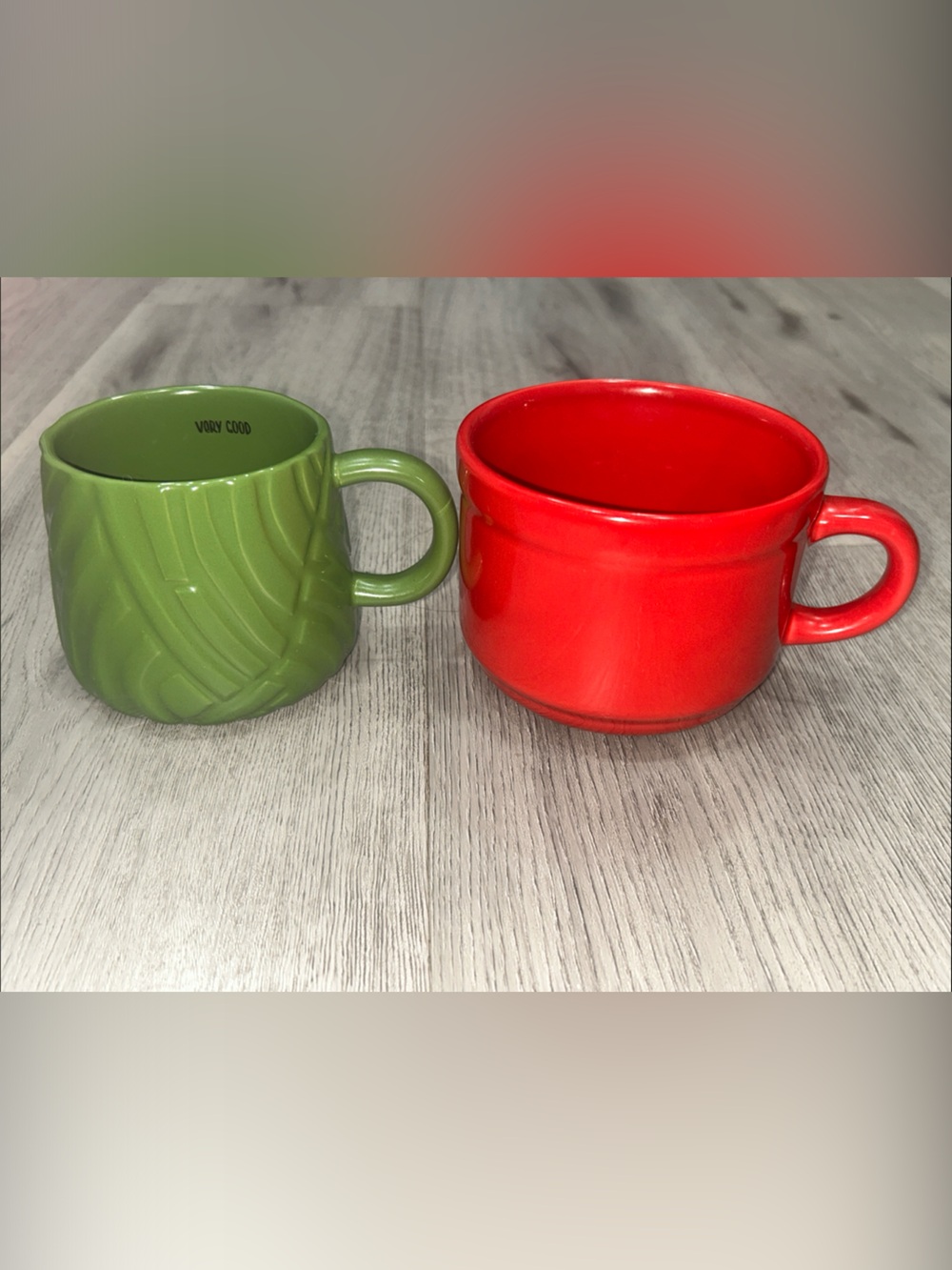 Tabitha Green “ Very Good” Target Mug & Red Big Mug